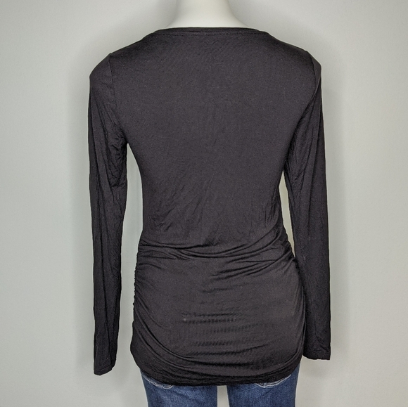 ✨3/$15 A: Glow black & gold new year pregnancy  top S - Picture 2 of 5